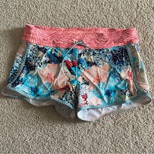 Athleta Girl size 16 girl Bora Bora floral cannonball swim shorts worn once